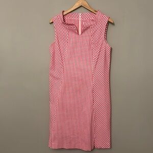 Sara Campbell Pink Gingham Sleeveless Dress Sz 8